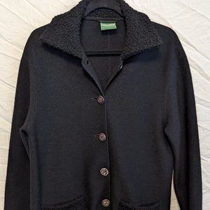 Black boiled wool ladies' jacket size 36/M